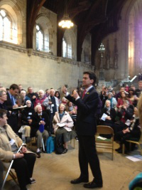 Milliband address lobby 