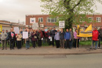 Queen's Foundation protest at Shenstone UAV Engine Factory