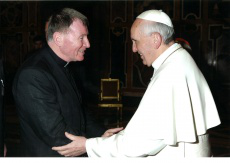 Canon James Cronin meets Pope Francis