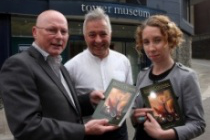 l-r: Brian Lacey, Frank Cottrell-Boyle, Bernadette Walsh (Archivist, Derry City Council's Heritage & Museum Service).