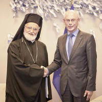 Patriarch Gregory III meets President Van Rompuy (Image: © Conseil de l'Union Européenne).