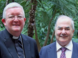 Archbishop Longley with Peter Jennings
