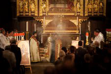 Bishop Angaelos blesses the altar with incense