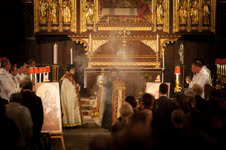 Bishop Angaelos blesses the altar with incense