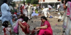 Aftermath of church bombing