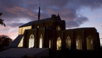 Douai Abbey at night