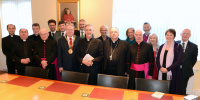 Archbishop Mennini, Bishop Logan and  VIP guests at inauguration - image: Paul McSherry 
