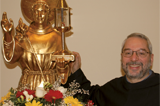 Fr Mario with the Reliquary