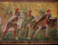 The Magi - 7th-century mosaic at Basilica of Sant'Apollinare Nuovo.