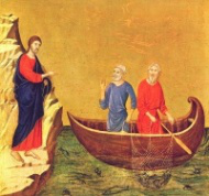 Jesus calls Peter & Andrew - Duccio