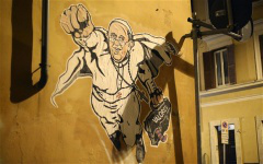Anonymous graffiti in Borgo Pio district