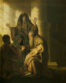 Simeon, Anna and Jesus - Rembrandt