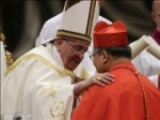 Pope greets Cardinal Andrew Yeom Soo-jung at Consistory