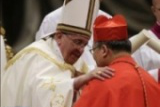 Pope greets Cardinal Andrew Yeom Soo-jung at Consistory