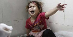 girl in Gaza hospital