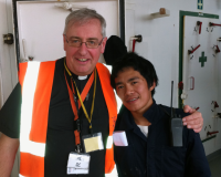 Deacon Roger on visit to another ship (not one in this report)