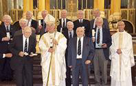 Medal recipients with Cardinal Vincent Nichols and Fr Barry Lomax