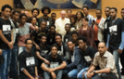 Pope Francis with survivors group