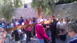 Pilgrims on Way of the Cross