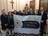 Upminster students with John Green and AoS banner