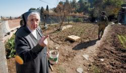 Salesian Sister on historic convent land marked for confiscation by Israel