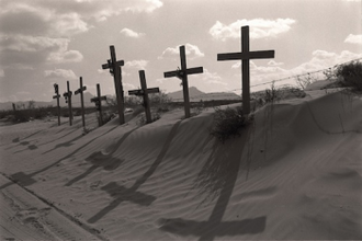 Photograph taken in 2004 at Lomas de Poleo on the outskirts of Ciudad Juarez, Mexico, where the bodies of 8 women were found.