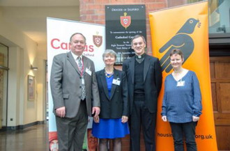 Mark Wiggin, Alison Gelder, Bishop John Arnold and Amanda Croome