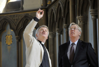 HRH The Duke of Gloucester at the chuch of St John of Jerusalem in Hackney with Revd Andrew Wilson