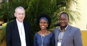 Salome and Frederick Olweny with Bishop Lang