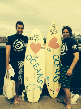 Cornish surfers took part  'For the Love of the Oceans'