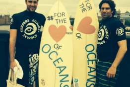 Cornish surfers took part  'For the Love of the Oceans'