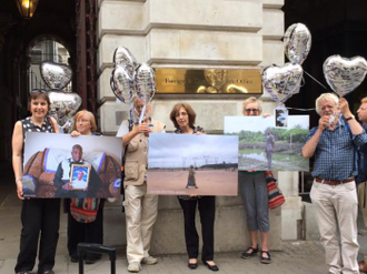 Traidcraft campaigners outside the Foreign and Commonwealth Office