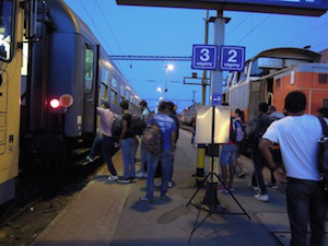 Arriving at Szeged Station