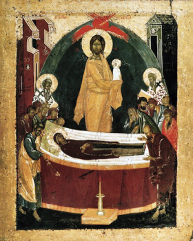 Icon of the Dormition by Theophan the Greek, 1392. 