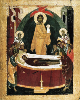 Icon of the Dormition by Theophan the Greek, 1392.