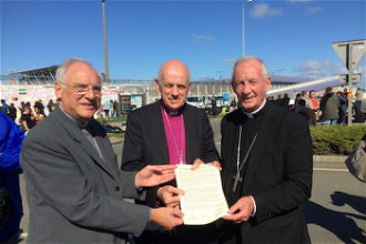 Bishop Jaeger, Bishop Wilmott and Archbishop Smith