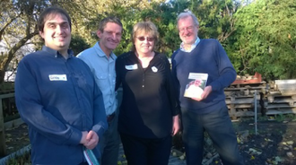 Alex Scrivener, Andy Challinor, Ellen Teague and John Battle