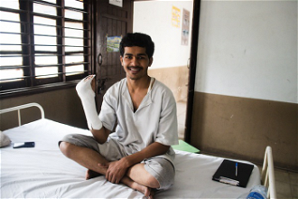 Prakash, 22, has had reconstructive surgery for a clawed hand. Only his close family know about it. He could never tell his employers for he might be sacked because of the stigma surrounding leprosy. 