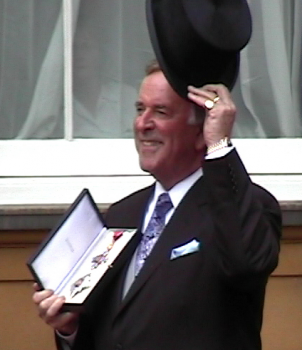 Terry Wogan MBE after Investiture, 2005 Wiki image by Keith Laverack