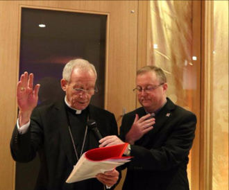 Archbishop Peter Smith with Fr Martin Coyle SDB
