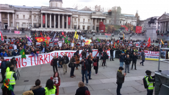 March arriving in Trafalgar Square