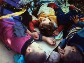 Exhausted refugee children. How will they recover from this experience?