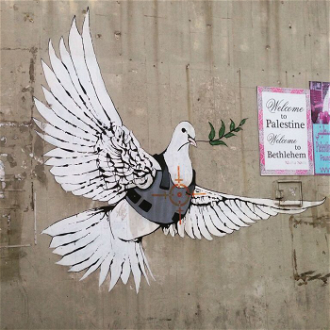 Banksy mural, Separation Wall, Bethlehem - ICN