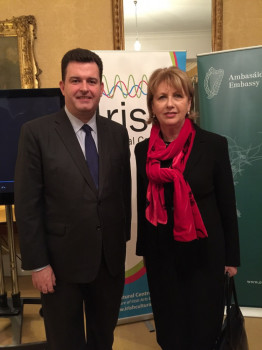 Sir Anthony  Bailey with Dr Mary McAleese