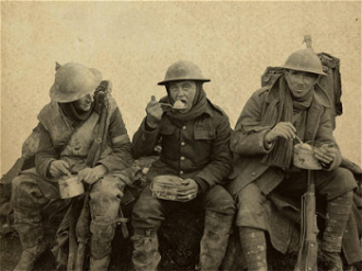 Three British soldiers