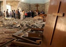 Baghdad:  Bombed church  Christmas 2013