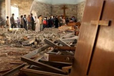 Baghdad:  Bombed church  Christmas 2013
