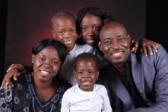 Pius with his family