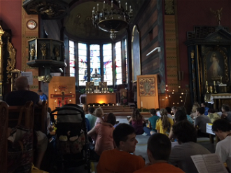First Taize prayers at Church of St Szczepan today