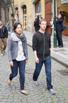 Pricilla Chan & Mark Zuckerberg, Prague 2013. Image: Lukasz Porwol